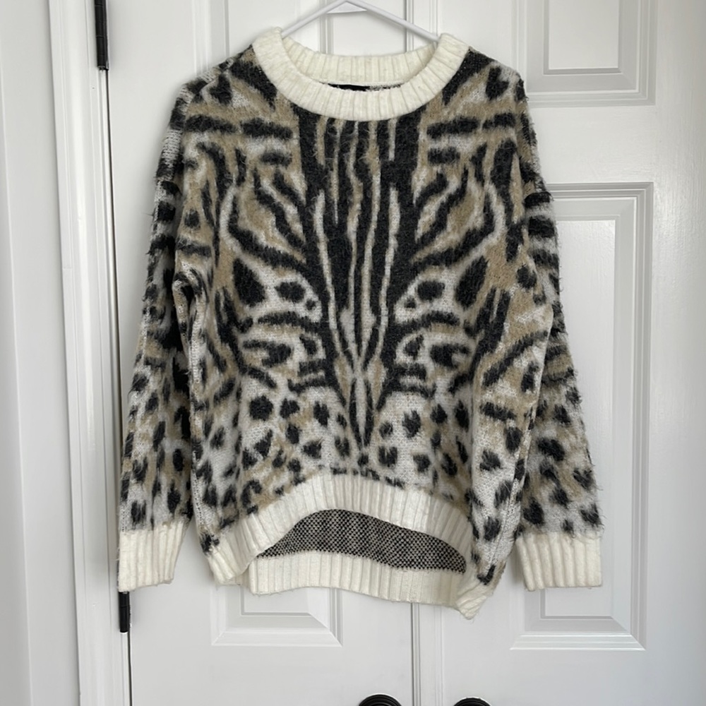 Express animal print sweater